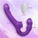 Loria - for Couples 10 Tapping & Vibrating G-spot Clit Stimulator Strapless Double-ended Remote Control Dildo