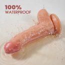 AcmeJoy - Upturned Design Silicone Dildo with Suction Cup 7.67In